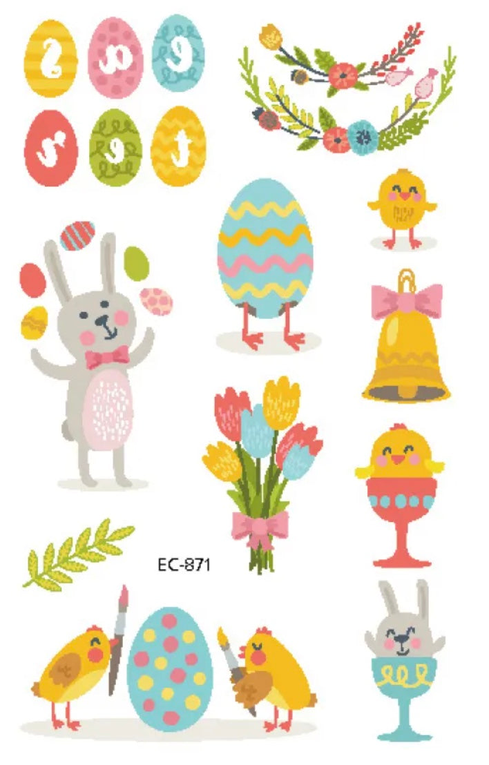 Children's Easter Tattoo Sticker